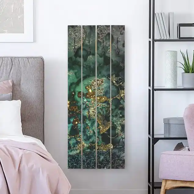 Sale Goldene Meeres-Inseln Abstrakt Wandgarderobe