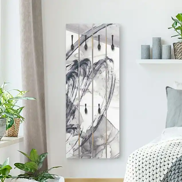 Sonar Schwarz Weiß I Wandgarderobe Holzpalette Must-Have