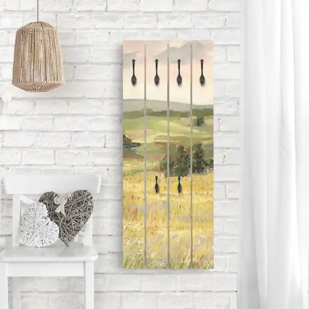 Direkt Vom Hersteller Wiese am Morgen I Wandgarderobe Holzpalette