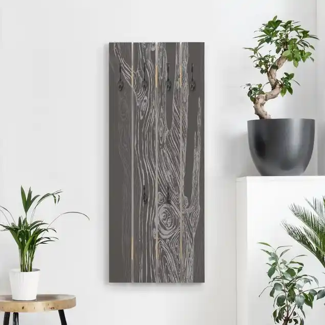 No.MW20 Wohnwald Anthrazit-Grau Wandgarderobe Holzpalette Solange Der Vorrat Reicht