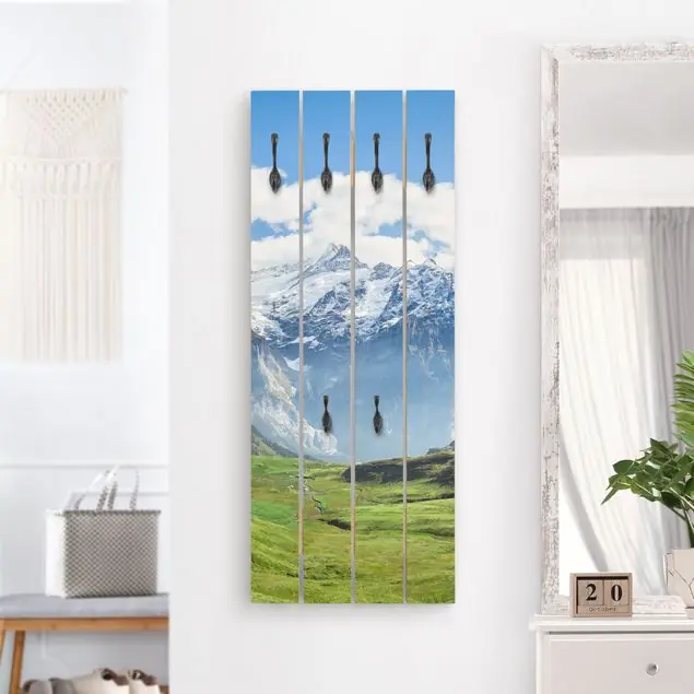 Heißes Angebot Schweizer Alpenpanorama Wandgarderobe