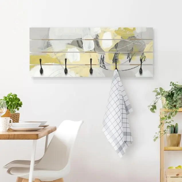 Kracherpreis Zitronen im Nebel I Wandgarderobe Holzpalette