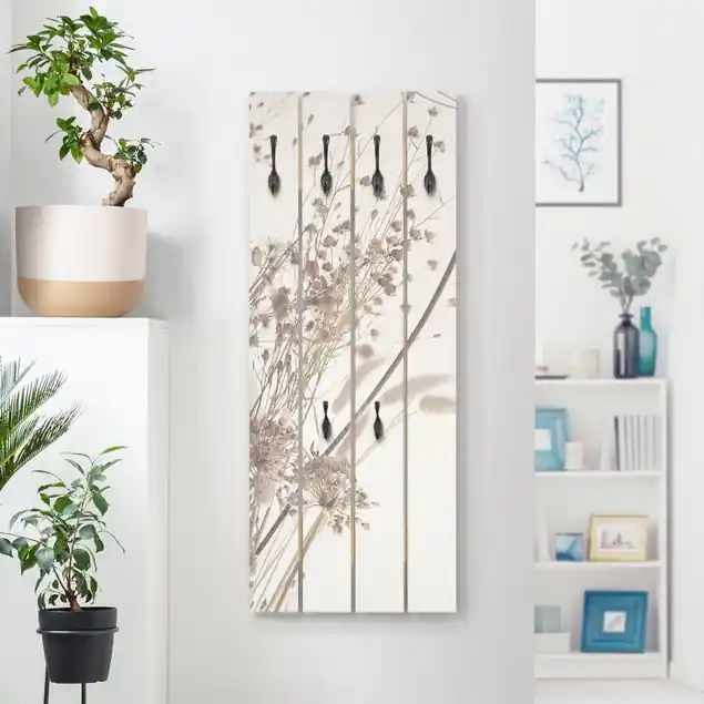 Versand Am Gleichen Tag Bouquet aus Ziergras und Blüten Wandgarderobe