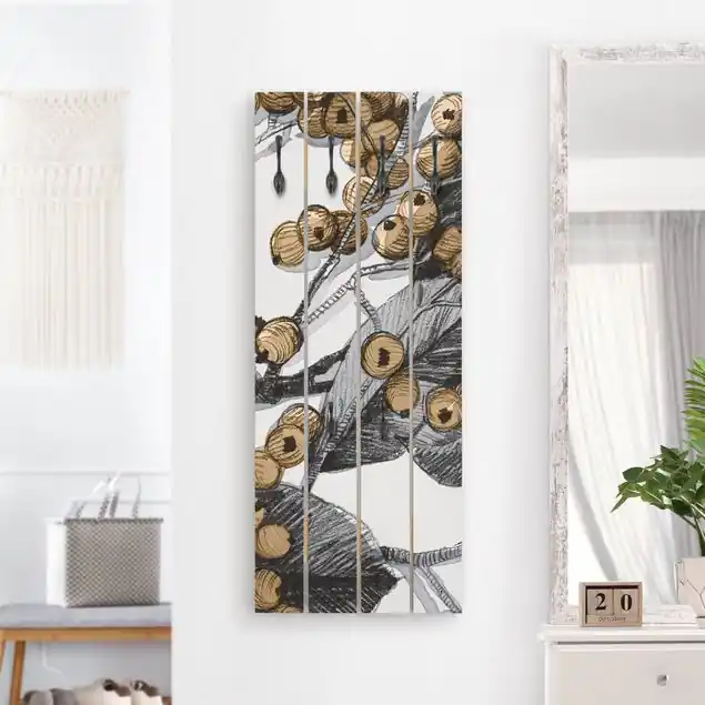 Preis Gesenkt Aquarellbeeren Wandgarderobe