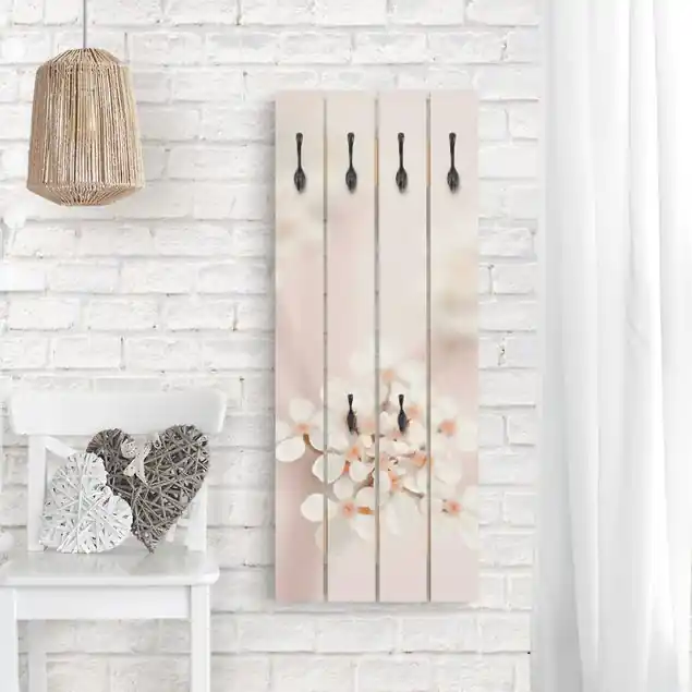 Neuheit Miniblüten im Rosanen Licht Wandgarderobe
