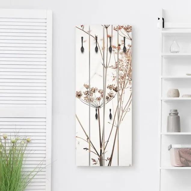 Trockenblume im Lichtspiel Wandgarderobe Wochenendangebot