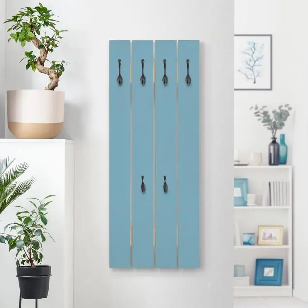 Meerblau Wandgarderobe Holzpalette Geprüft