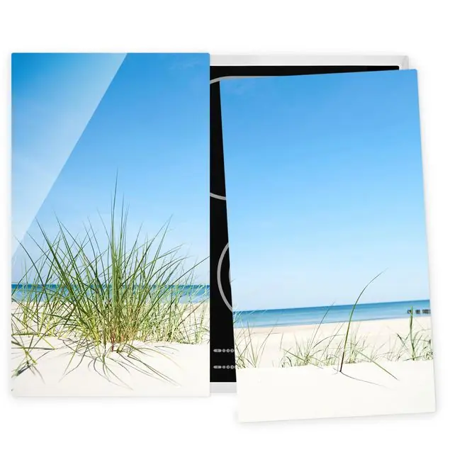 Ostseeküste 2-teilige Herdabdeckplatte Glas Bestpreis