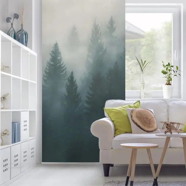 Nadelwald im Nebel Raumteiler Markenprodukt