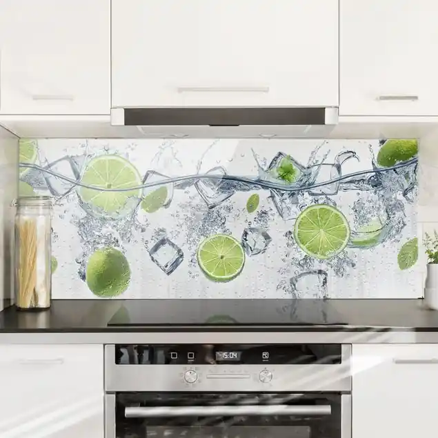 Bestseller Erfrischende Limette Glas Spritzschutz - Panorama