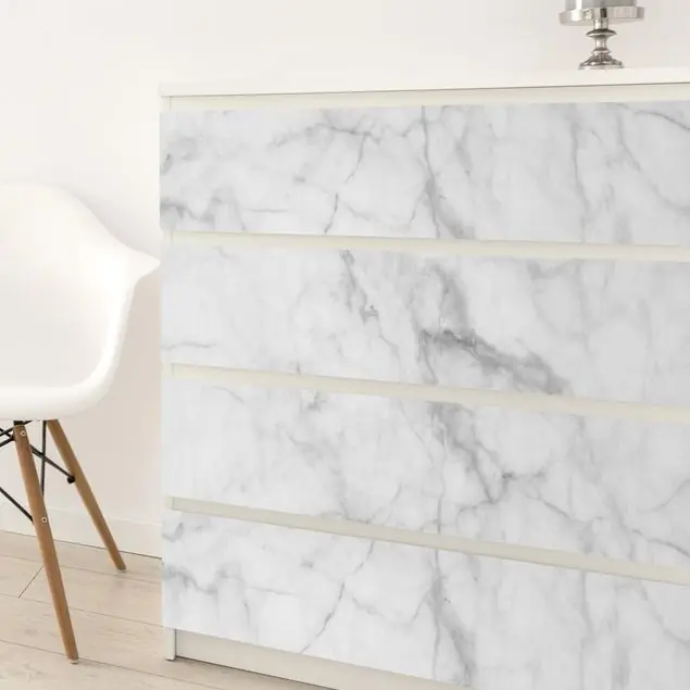 Rabatt Bianco Carrara Möbelfolie