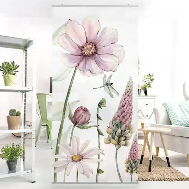 Libellen im Blumenrausch Raumteiler Sale