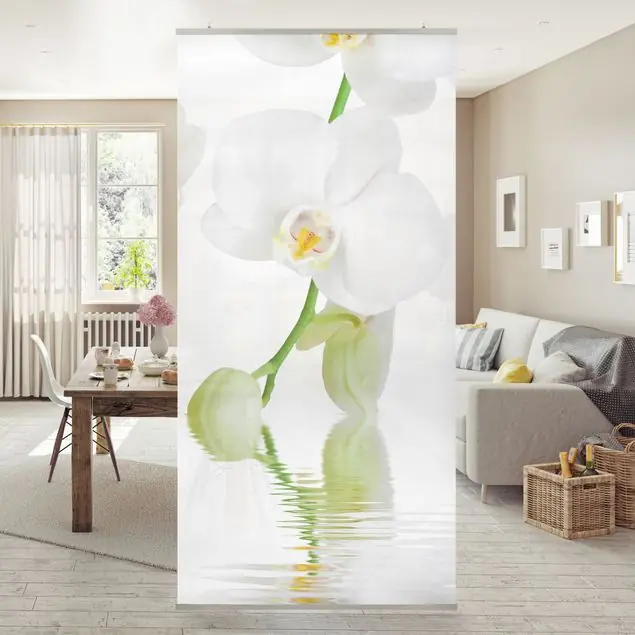 Wellness Orchidee - Weiße Orchidee Raumteiler Kostenloser Rückversand