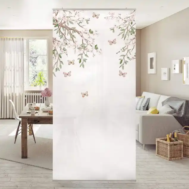 Aktuell Kirschblüte im Flügelspiel der Schmetterlinge Raumteiler