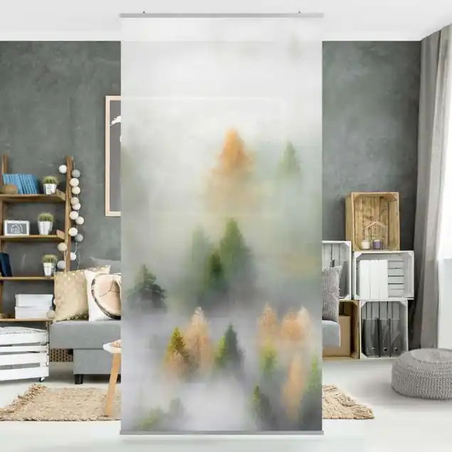 Nebelwald im Herbst Raumteiler Bestpreis