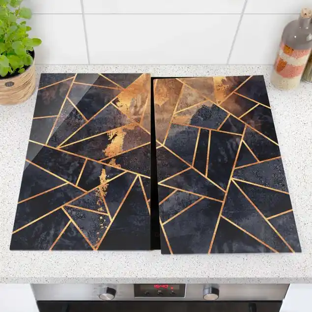 Jetzt Bestellen Onyx mit Gold Herdabdeckplatte