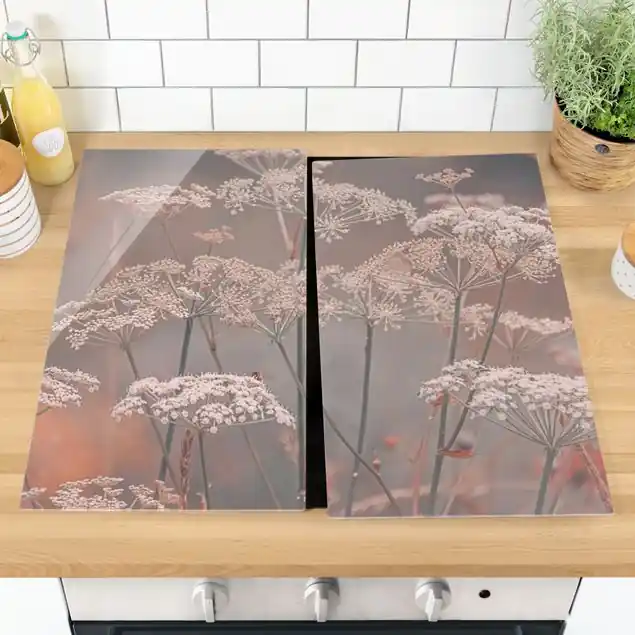 Neu Wilde Doldenblüten Herdabdeckplatte