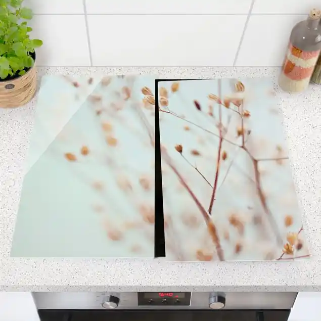 Online Kaufen Pastellknospen am Wildblumenzweig Herdabdeckplatte
