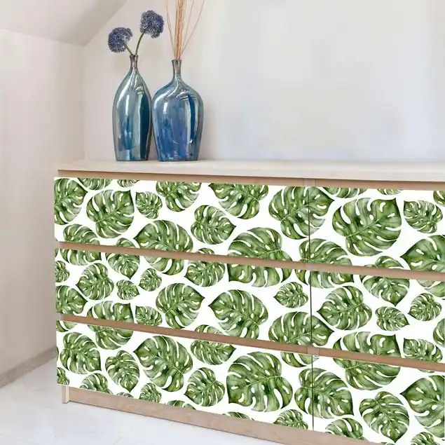 Aquarell Monstera Blätter Möbelfolie Versand Am Gleichen Tag