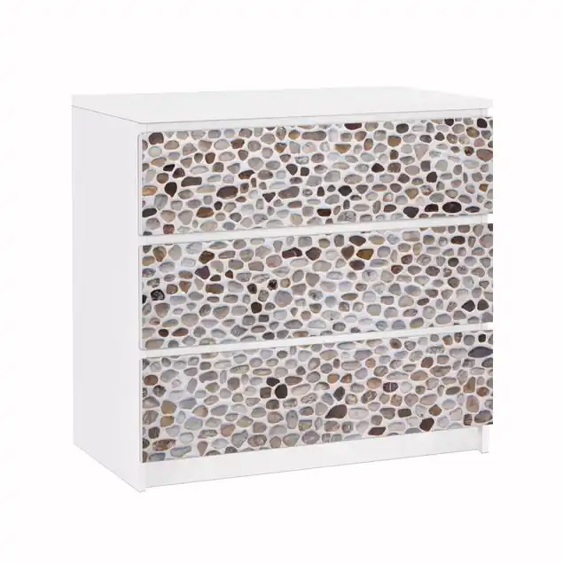 Sofort Bestellen Andalusische Steinmauer Möbelfolie für IKEA Malm Kommode 3 Schubladen