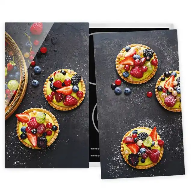 Neue Kollektion Beerendessert 2-teilige Herdabdeckplatte Glas