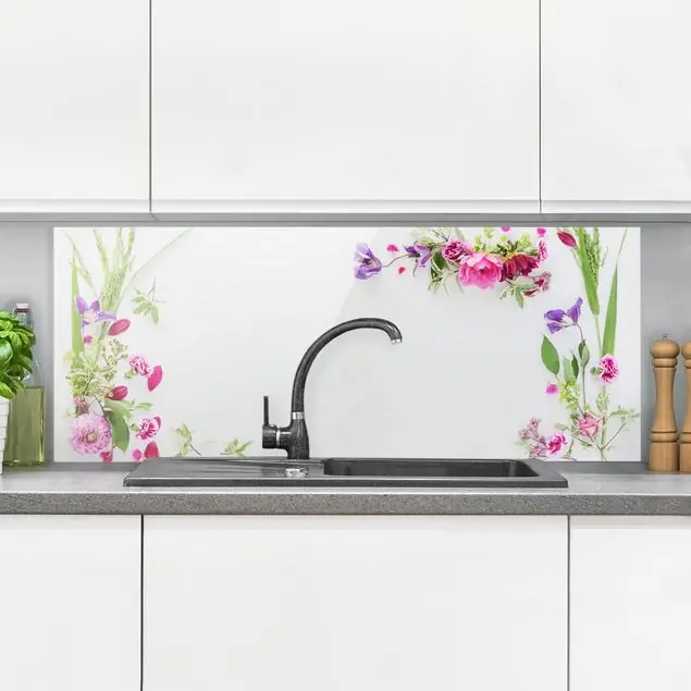 Blumenarrangement Glas Spritzschutz - Panorama Begrenztes Angebot