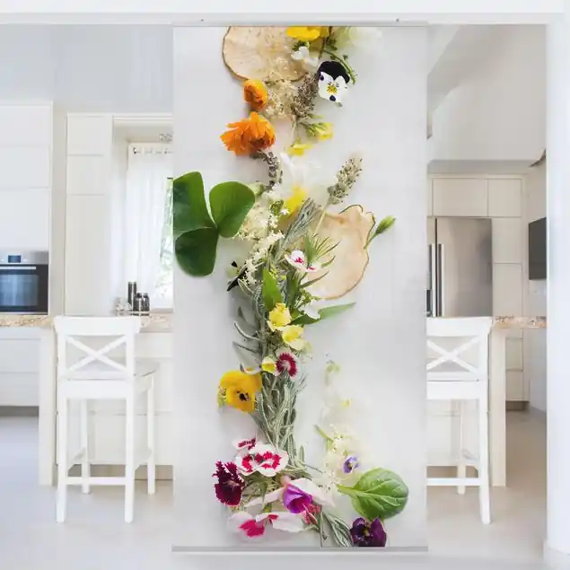 Top-Seller Frische Kräuter mit Essblüten Raumteiler