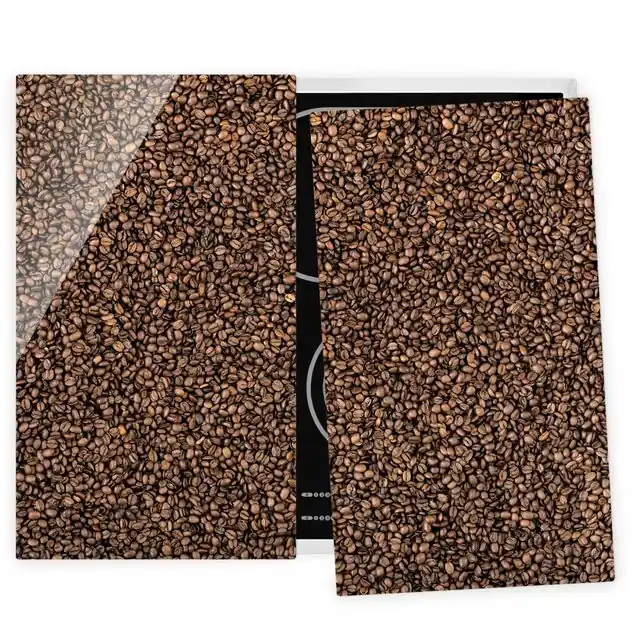 Abverkauf Sea of Coffee 2-teilige Herdabdeckplatte Glas