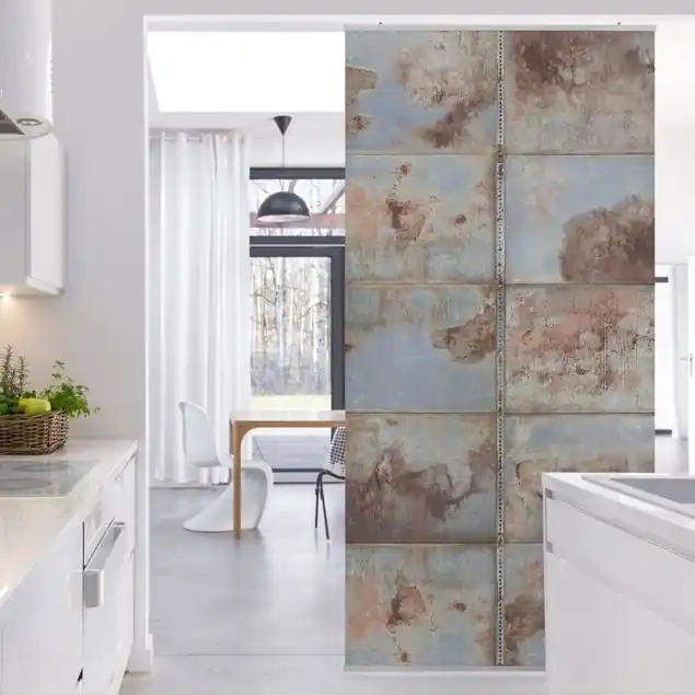 Shabby Industrial Metalloptik Raumteiler Schnäppchen