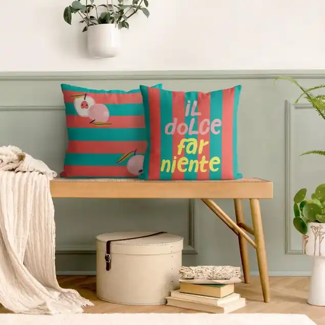 PopArt Sommer Il dolce far niente Duo Dekokissen – Canvas Rabatt