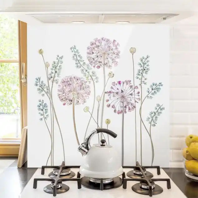 Allium Illustration Spritzschutz Garantierte Lieferung