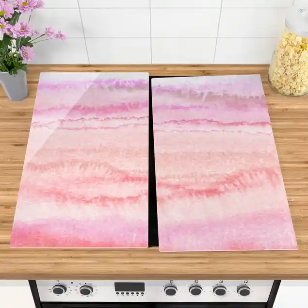 Spiel der Farben in Pink Herdabdeckplatte Neue Kollektion