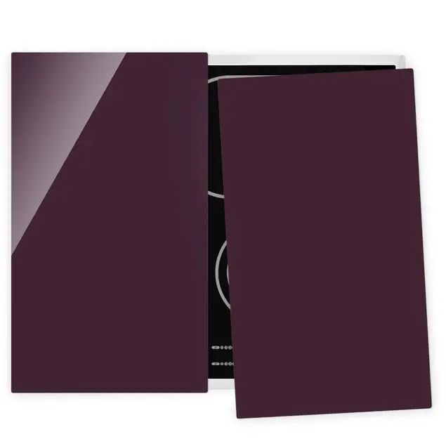 Nur Für Kurze Zeit Aubergine 2-teilige Herdabdeckplatte Glas