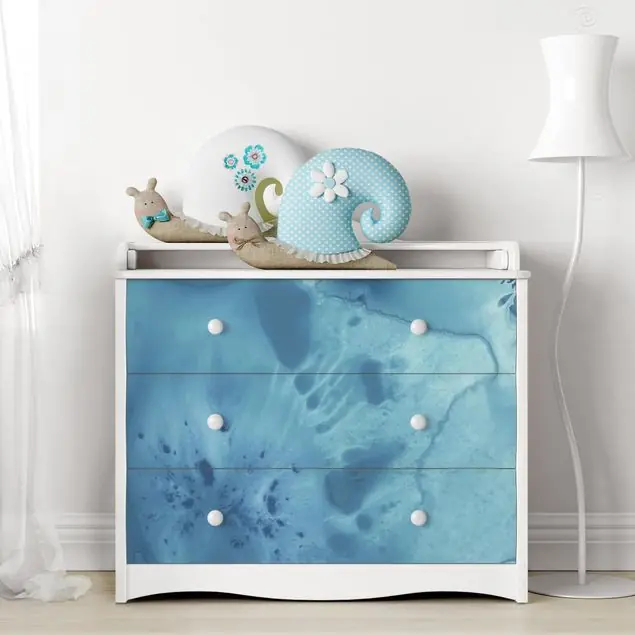 Kostenloser Versand Welle Aquarell Türkis I Klebefolie