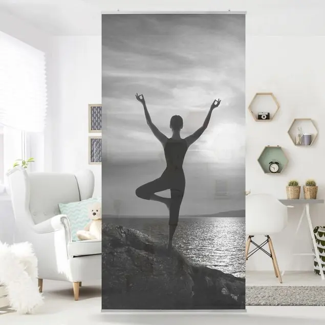 Yoga schwarz weiss Raumteiler Bestseller