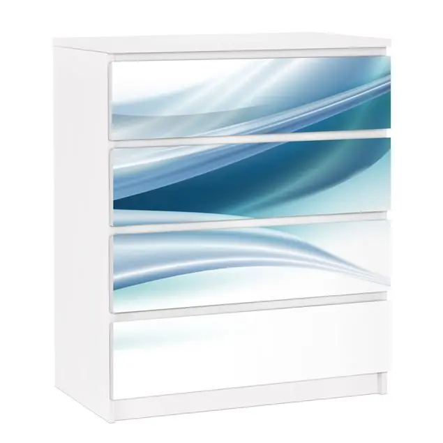 Blue Dust Möbelfolie für IKEA Malm Kommode 4 Schubladen Preiswert