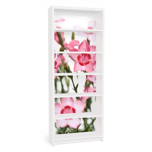 Kostenloser Versand Pink Flowers Möbelfolie für IKEA Billy Regal