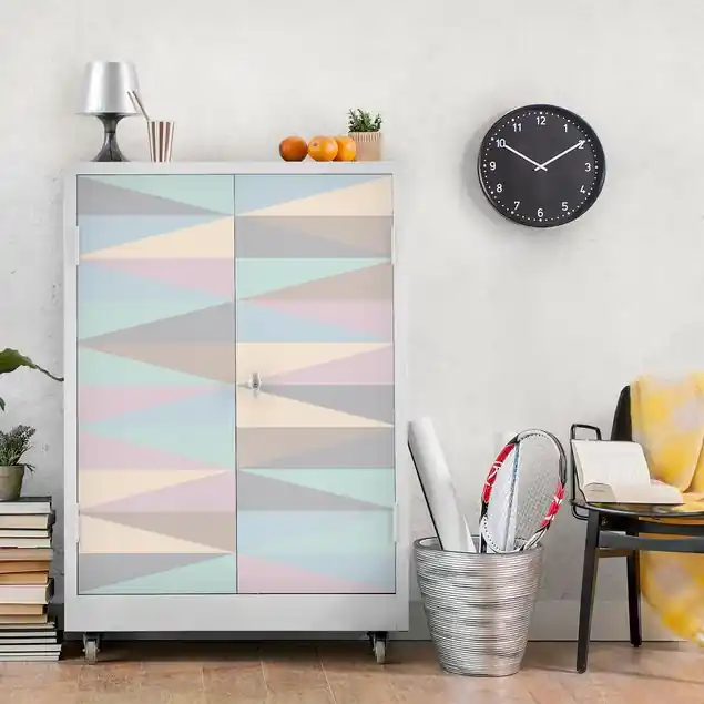 Dreiecke in Pastellfarben Klebefolie Zertifiziert