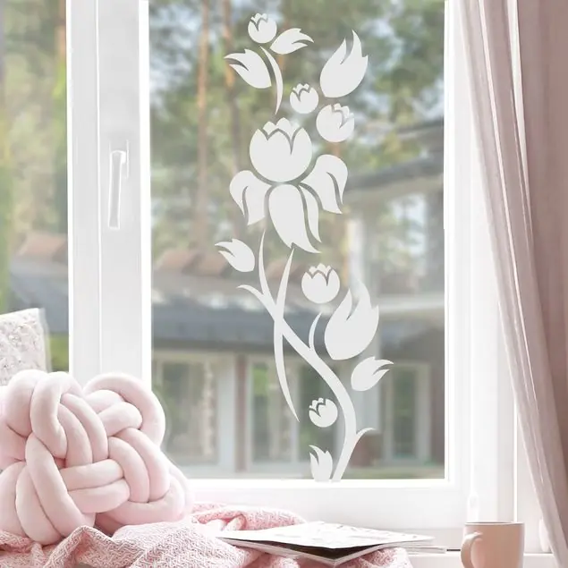 Geprüft No.352 Knospen Fensteraufkleber