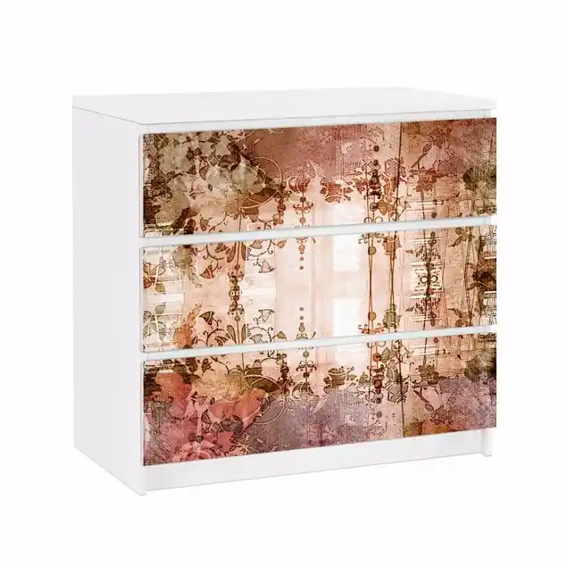 Old Grunge Möbelfolie für IKEA Malm Kommode 3 Schubladen Preisreduziert