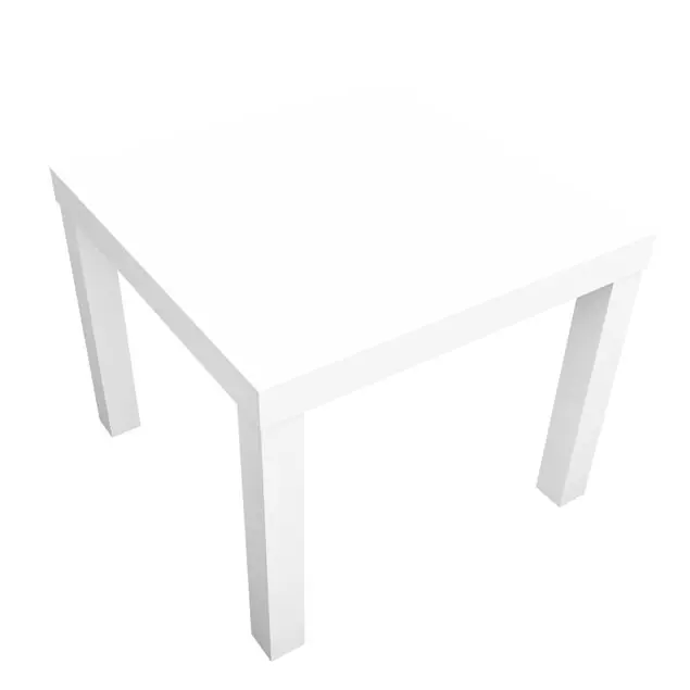 Colour White Möbelfolie für IKEA Lack Tisch 55 x 55 cm Zertifiziert