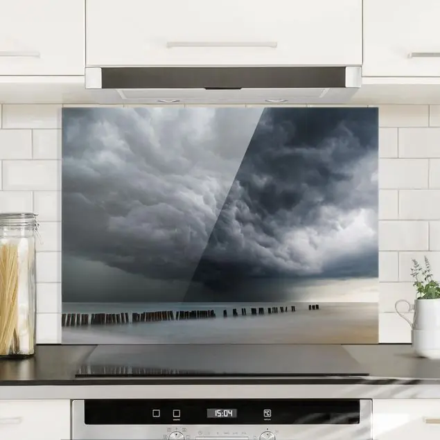 Beliebt Sturmwolken über der Ostsee Spritzschutz