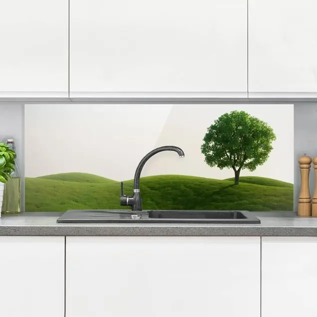 Grüne Ruhe Glas Spritzschutz - Panorama Online Kaufen