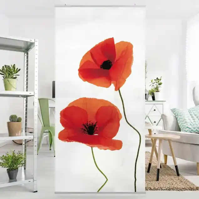 Charming Poppies Raumteiler Kostenloser Versand