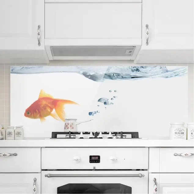 Top-Preis Goldfisch Glas Spritzschutz - Panorama