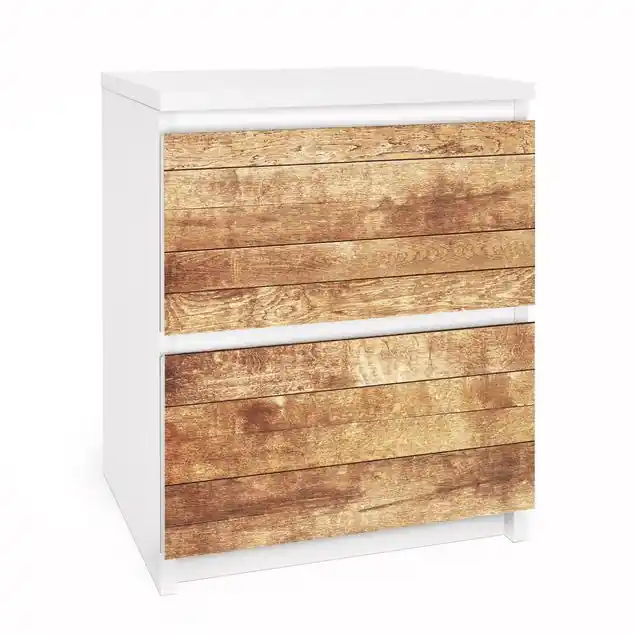 Nordic Woodwall Möbelfolie für IKEA Malm Kommode 2 Schubladen Schneller Versand