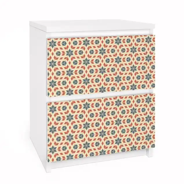 Pop Art Design Möbelfolie für IKEA Malm Kommode 2 Schubladen Sonderaktion