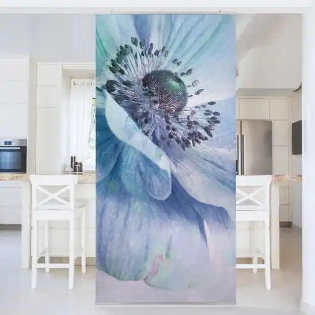 Markenware Blüte In Türkis Raumteiler