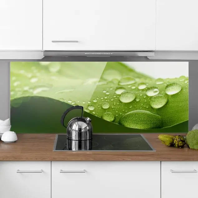 Neue Ware Drops of Nature Glas Spritzschutz - Panorama