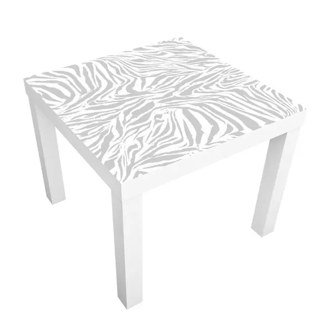 Zebra Design hellgrau Streifenmuster Möbelfolie für IKEA Lack Versand Am Gleichen Tag